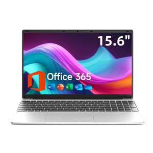 15.6 Inch Laptop with Office 365, 4GB RAM, 128GB Storage Expandable 1TB, 5205U Processor, HD Display, Windows 11 Laptops Computer, Wi-Fi 5, BT4.2, Numpad, Type-C, for Business and Students.