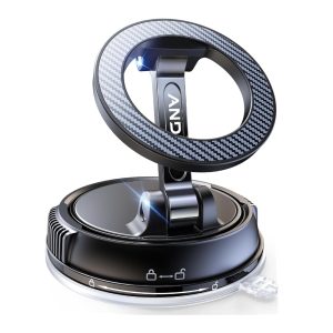 Car Phone Holder for Magsafe [78+LBS Strongest Suction & 2400gf Strongest Magnetic] 360° Adjustable Car Phone Mount, Phone Holders for Your Car for iPhone 16 Pro Max 15 14 13 12 Plus (Carbon Fiber)