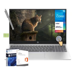 HP 15.6" LED Touchscreen Business Laptop, 12th Gen Intel 10-Core i5-1235U (Up to 4.4 GHz), 32GB RAM, 1TB PCIe SSD, Free Microsoft Office, Numeric Keypad, Wi-Fi 6E, Windows 11 Pro, Stylus Pen+Battery (Copy)