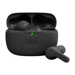 JBL Vibe Beam - True Wireless JBL Deep Bass Sound Earbuds, Bluetooth 5.2, Water & Dust Resistant, Hands-free call with VoiceAware, Up to 32 hours of battery life (Black)