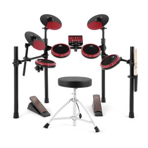 MUSTAR Electronic Drum Set, 10 Piece Electric Drum Set with 450 Sounds, Quiet Mesh Drum Pads