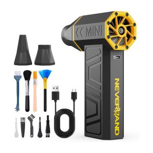 NEVERLAND Rechargeable Compressed Air Duster - 4 Gear Electric Air Duster, 180000RPM Cordless Air Duster Blower