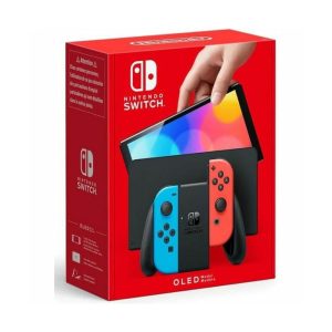Nintendo Switch – OLED Model w/ Neon Red & Neon Blue Joy-Con