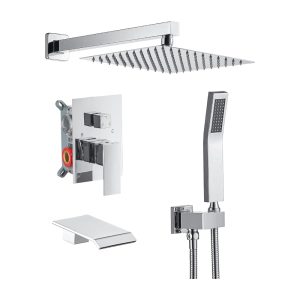 Rainfall Shower System with Tub Spout