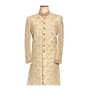 Sherwani Handmade Work on Ban/Button/Sleeves
